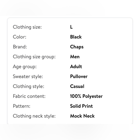 CHAPS QUARTER FRONT ZIP FLEECE SWEATER LARGE MENS NEW

0294 - Picture 8 of 8